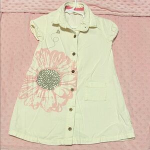 Burt's Bees Kids Cream and Pink Dress